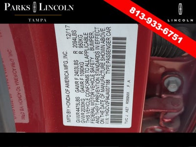 2018 Honda Accord Touring 2.0T