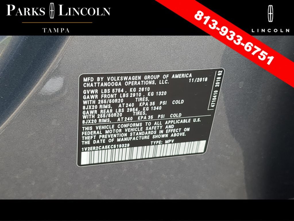 2019 Volkswagen Atlas SEL