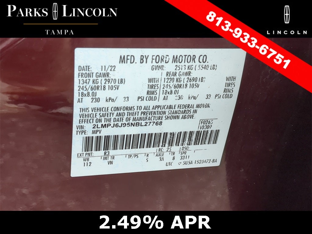 2022 Lincoln Nautilus Standard