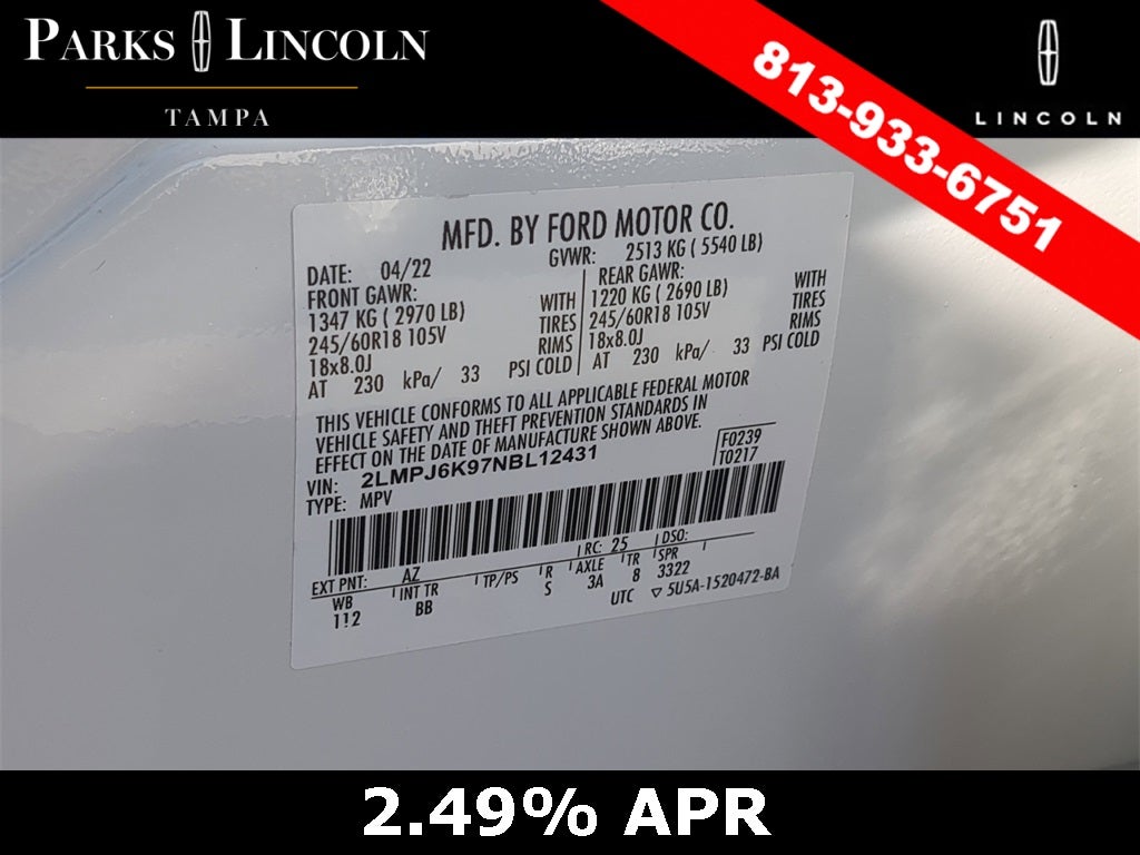 2022 Lincoln Nautilus Reserve