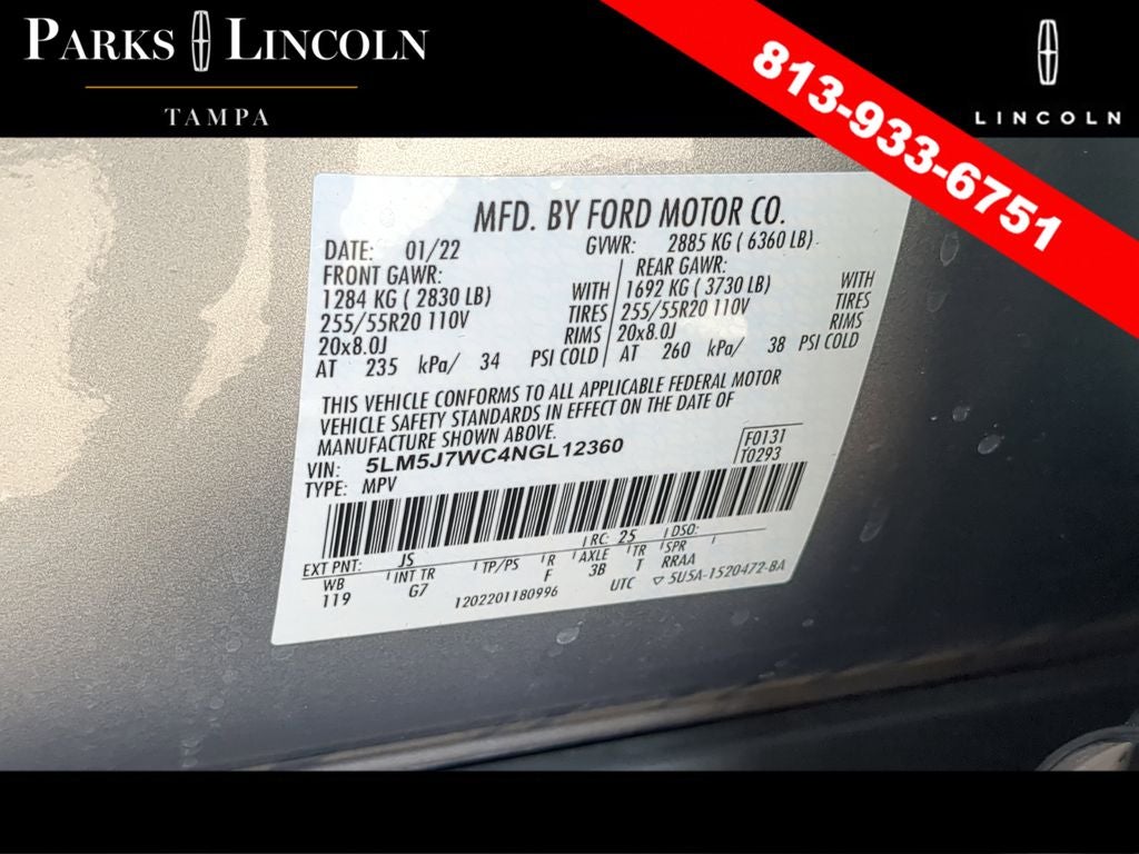 2022 Lincoln Aviator Reserve