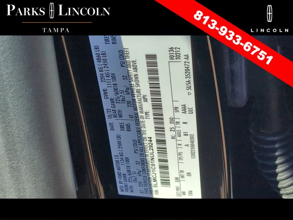 2022 Lincoln Corsair Standard