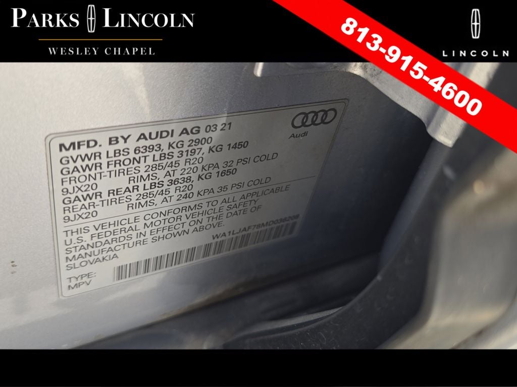 2021 Audi Q7 45 Premium Plus quattro