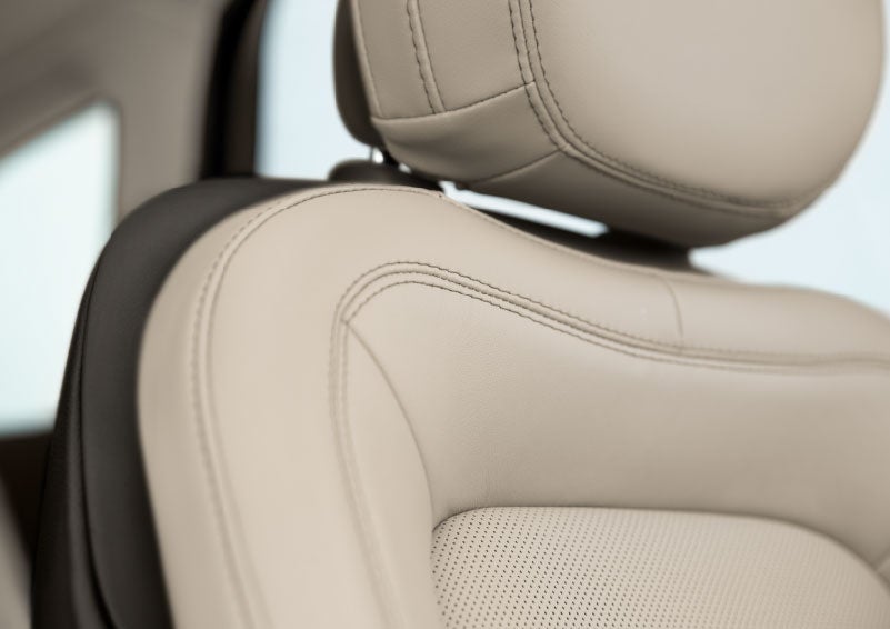 Fine craftsmanship is shown through a detailed image of front-seat stitching. | Parks Lincoln of Tampa in Tampa FL