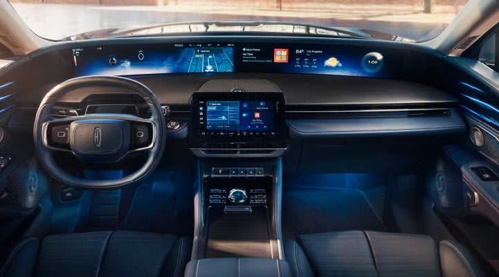 A large panoramic display is shown on the dashboard of a 2025 Lincoln Nautilus® SUV | Parks Lincoln of Tampa in Tampa FL