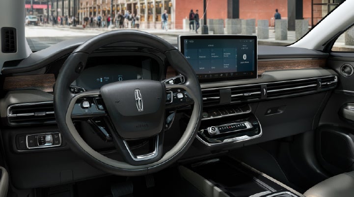 The center display of the 2026 Lincoln Corsair® SUV is showcased with its SYNC® 4 capabilities highlighted. | Parks Lincoln of Tampa in Tampa FL
