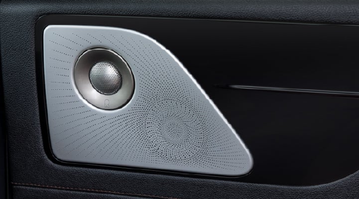 A close-up view of the available Revel® Ultima 3D Audio System. | Parks Lincoln of Tampa in Tampa FL