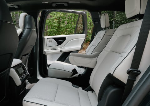 A side view of the second row with captain’s chairs in a 2027 Lincoln Aviator® Black Label™ SUV. | Parks Lincoln of Tampa in Tampa FL