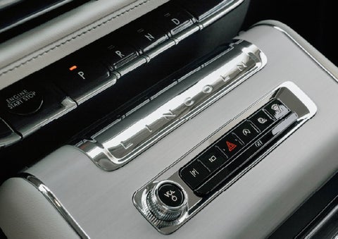 The piano key gear selector of a 2027 Lincoln Aviator® Back Label™ SUV. | Parks Lincoln of Tampa in Tampa FL